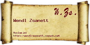Wendl Zsanett névjegykártya